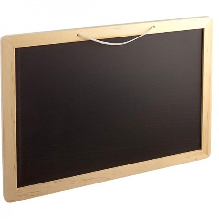 Lavagna con cornice in legno scrivibile con gessetti cancellino 44x33cm bambini