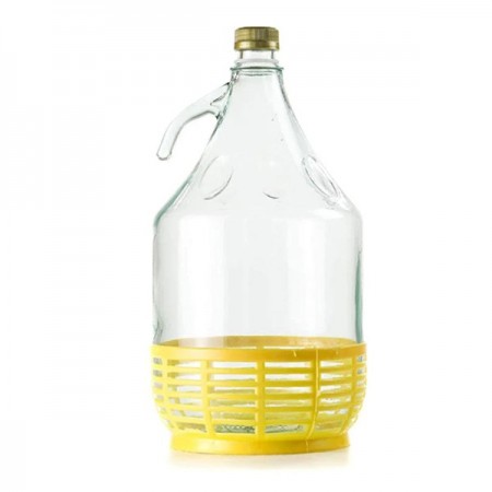 Fiasco damigiana in vetro Toscana 5 lt per vini imboccatura tappo a vite escluso