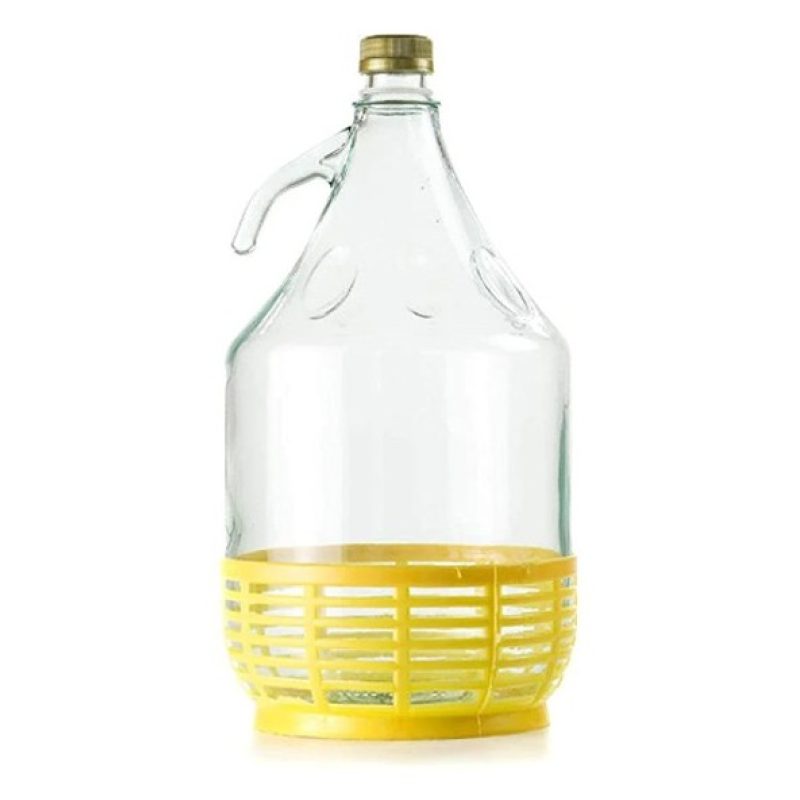 Hongu Fiasco damigiana in vetro Toscana 5 lt per vini imboccatura t...