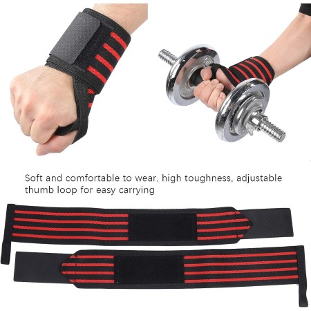 Coppia polsiera fascia elastica polso tendinite distorsione supporto palestra