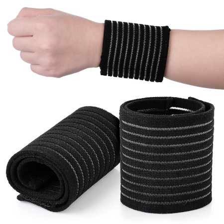 Coppia fascia elastica per polso mano benda elasticizzata dolori sport polsiera