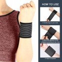 Coppia fascia elastica per polso mano benda elasticizzata dolori sport polsiera