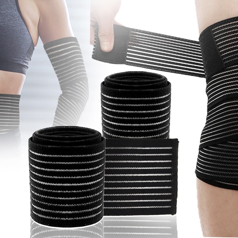 Fascia elastica caviglia ginocchio tutore elastico compressione sport 2 PZ