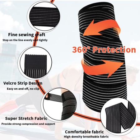 Fascia elastica caviglia ginocchio tutore elastico compressione sport 2 PZ