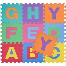Tappeto tappetino Puzzle bambini Morbido 29,5x29,5cm 10pz lettere colorate gioco