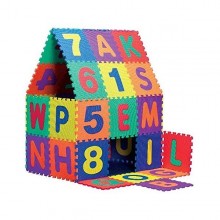 Tappeto tappetino Puzzle bambini Morbido 29,5x29,5cm 10pz lettere colorate gioco