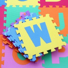 Tappeto tappetino Puzzle bambini Morbido 29,5x29,5cm 10pz lettere colorate gioco