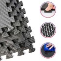 Tappeto puzzle tappetino fitness palestra 10pz multiuso in schiuma 30x30cm nero