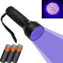 51 LED UV Mini torcia portabile raggi violetti ispeziona macchie fluidi batterie