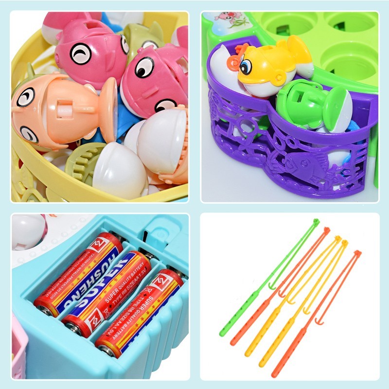 Pesca Pazza 45 Pezzi Giocattolo Gioco Bambini 3+ pesciolini elettro...