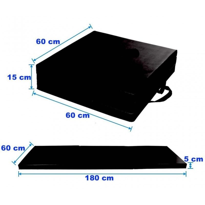 Materasso Pieghevole a valigia tappeto Yoga Pilates Palestra Fitness 5cm spesso