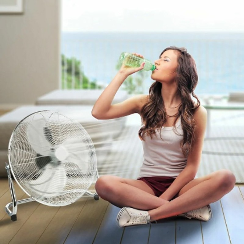 Nataluna Ventilatore da terra Acciaio 70W Con 3 Pale Alluminio a 3 ...