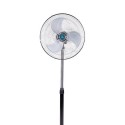 Ventilatore a Piantana Acciaio Base Tonda 60W 3 Pale Altezza