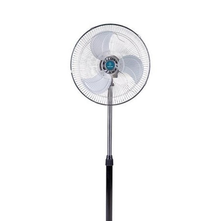 Ventilatore a Piantana Acciaio Base Tonda 60W 3 Pale Altezza