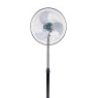 Ventilatore a Piantana Acciaio Base Tonda 60W 3 Pale altezza regola...