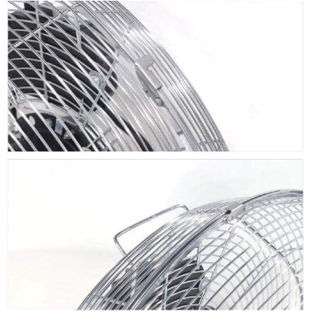 Ventilatore a Piantana Acciaio Base Tonda 60W 3 Pale Altezza
