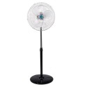 Ventilatore a Piantana Acciaio Base Tonda 60W 3 Pale Altezza