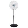 Ventilatore a Piantana Acciaio Base Tonda 60W 3 Pale altezza regola...