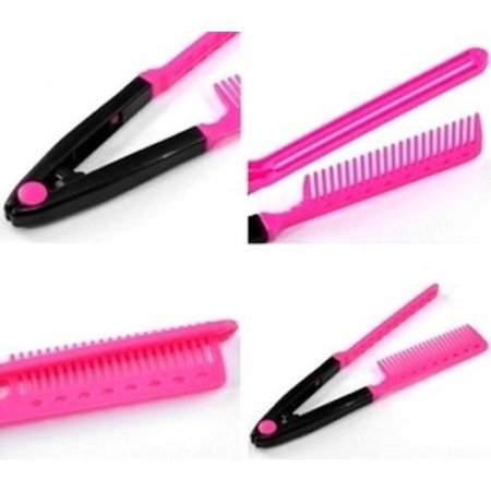 Spazzola lisciante districante asciugatura doppio pettine no batterie capelli