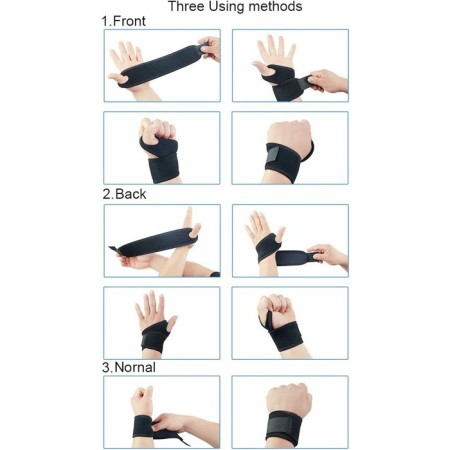 Fascia Elastica Mano Polso Polsiera Tutore Tendinite Supporto in Neoprene 2pz