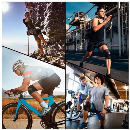 2 pz fascia elastica protettiva ginocchio ginocchiera Tormalina riscaldamento