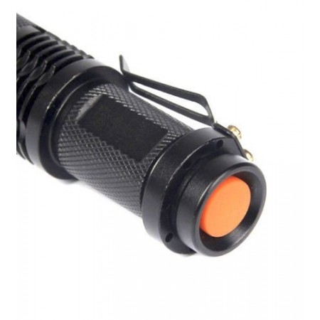 Mini torcia UV luce wood rileva banconote macchie fluidi zoom portatile batteria