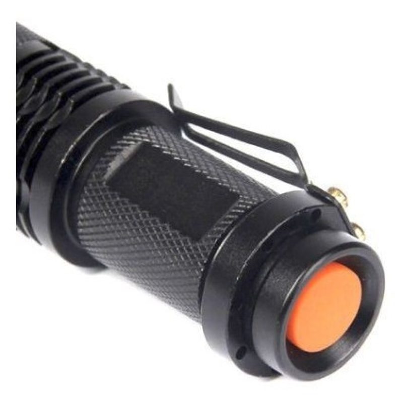 Mini torcia UV luce wood rileva banconote macchie fluidi zoom portatile batteria