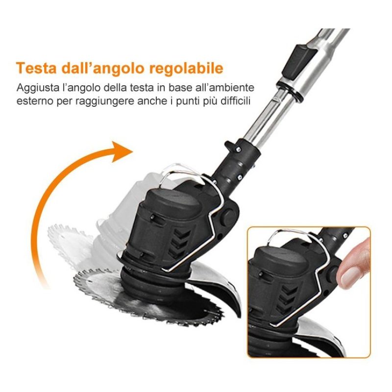 Decespugliatore elettrico 2 Batteria litio erba Tagliaerba tagliabo...
