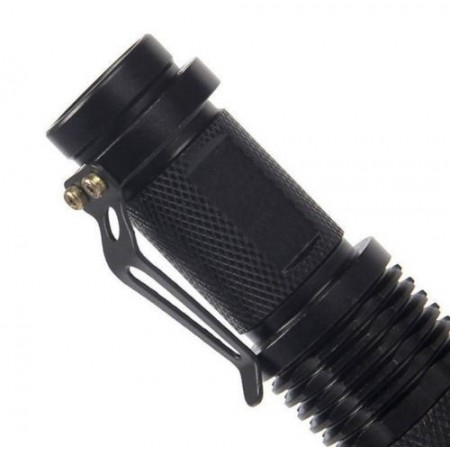 Mini torcia UV luce wood rileva banconote macchie fluidi zoom portatile batteria