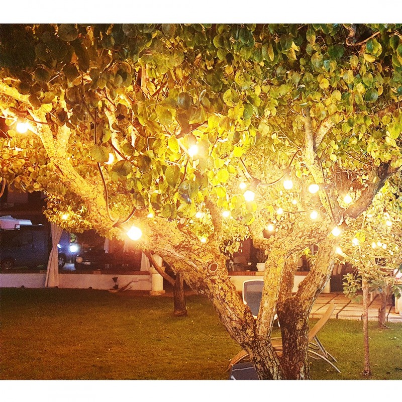 AD Trend Catena luminosa esterno 10 Lampadine E27 LED luce calda ca...