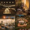 AD Trend Catena luminosa esterno 10 Lampadine E27 LED luce calda ca...