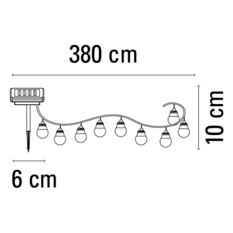 AD Trend Catena luminosa esterno 10 Lampadine E27 LED luce calda ca...
