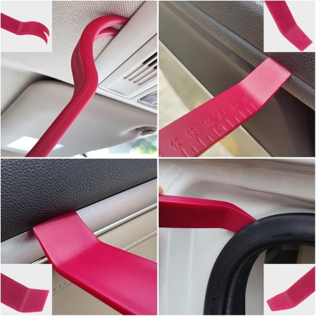 Kit 4 pz attrezzi smontaggio interni plafoniere plastiche portiere casse auto