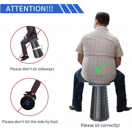 Sgabello Telescopico Pieghevole Regolabile Portatile Da Viaggio Campeggio Pesca