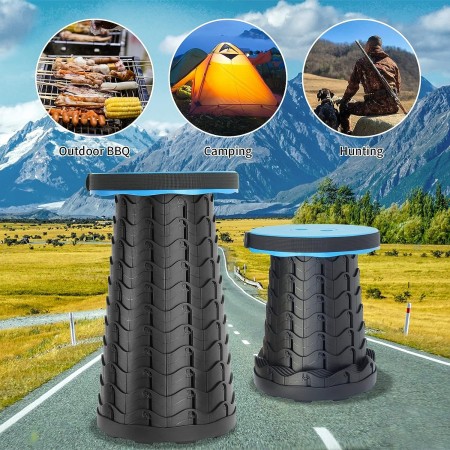 Sgabello Telescopico Pieghevole Regolabile Portatile Da Viaggio Campeggio Pesca