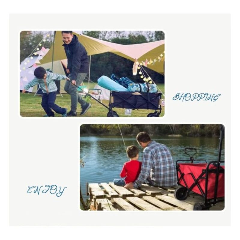 Hongu Carrello da Campeggio Pieghevole Picnic vagone Spiaggia Piegh...