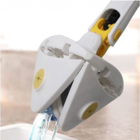 Mocio triangolare lavapavimenti mop girevole autostrizzante per soffitto polvere