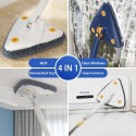 Mocio triangolare lavapavimenti mop girevole autostrizzante per soffitto polvere