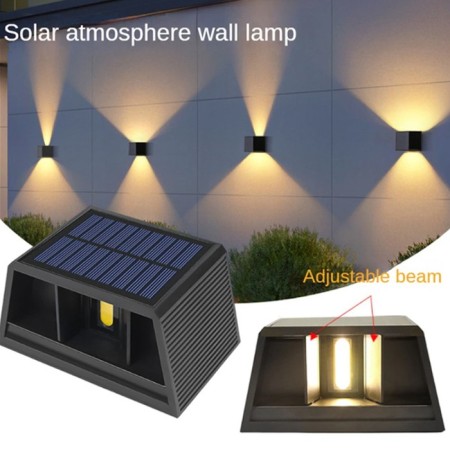 2x Luci a Led energia solare Luce da parete Faro applique Lampada esterno