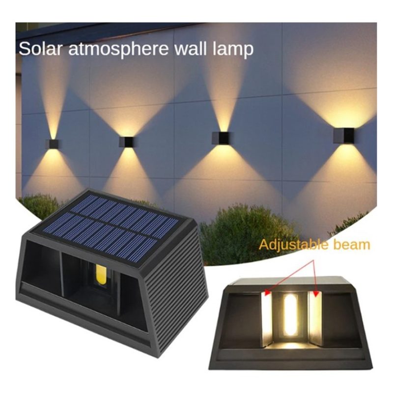 Hongu 2x Luci a Led energia solare Luce da parete Faro applique Lam...