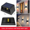 2x Luci a Led energia solare Luce da parete Faro applique Lampada esterno
