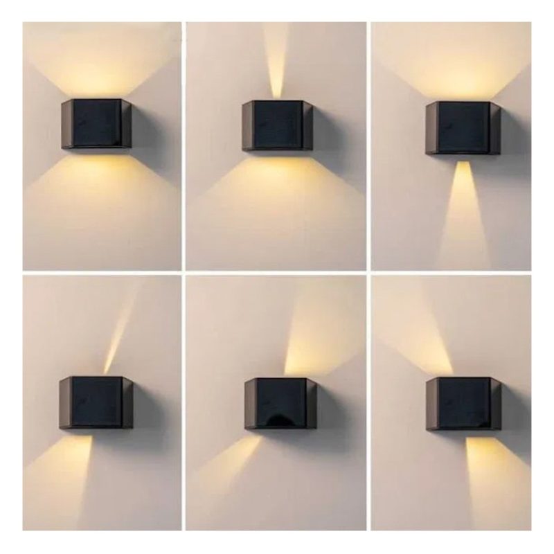 Hongu 2x Luci a Led energia solare Luce da parete Faro applique Lam...