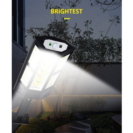 Lampione faretto LED solare sensore di movimento faro esterno telecomando IP65