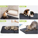Tappetino Lettiera Gatto Doppio Strato nero Pieghevole impermeabile Facil Pulire