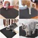 Tappetino Lettiera Gatto Doppio Strato nero Pieghevole impermeabile Facil Pulire