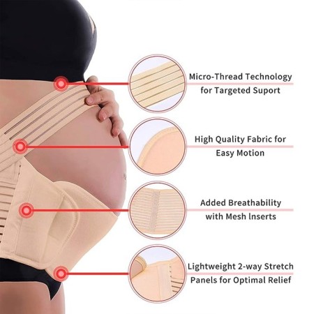 Fascia Addominale Per Gravidanza Regolabile Traspirante Addome Vita sostegno