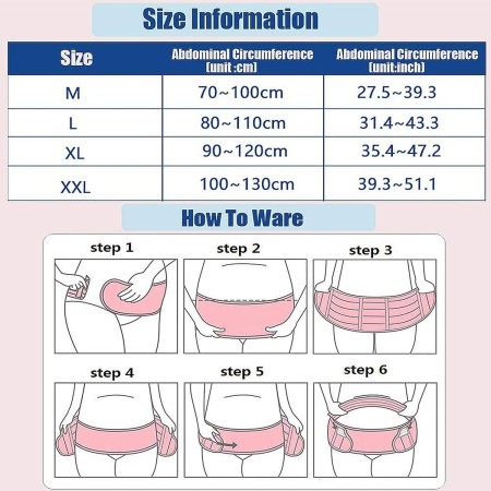 Fascia Addominale Per Gravidanza Regolabile Traspirante Addome Vita sostegno