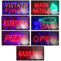 Insegna luminosa LED insegne luminose scritta elettrica negozi vetrina bar pub