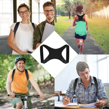 Tutore correttore posturale supporto schiena fascia spalle postura ufficio sport