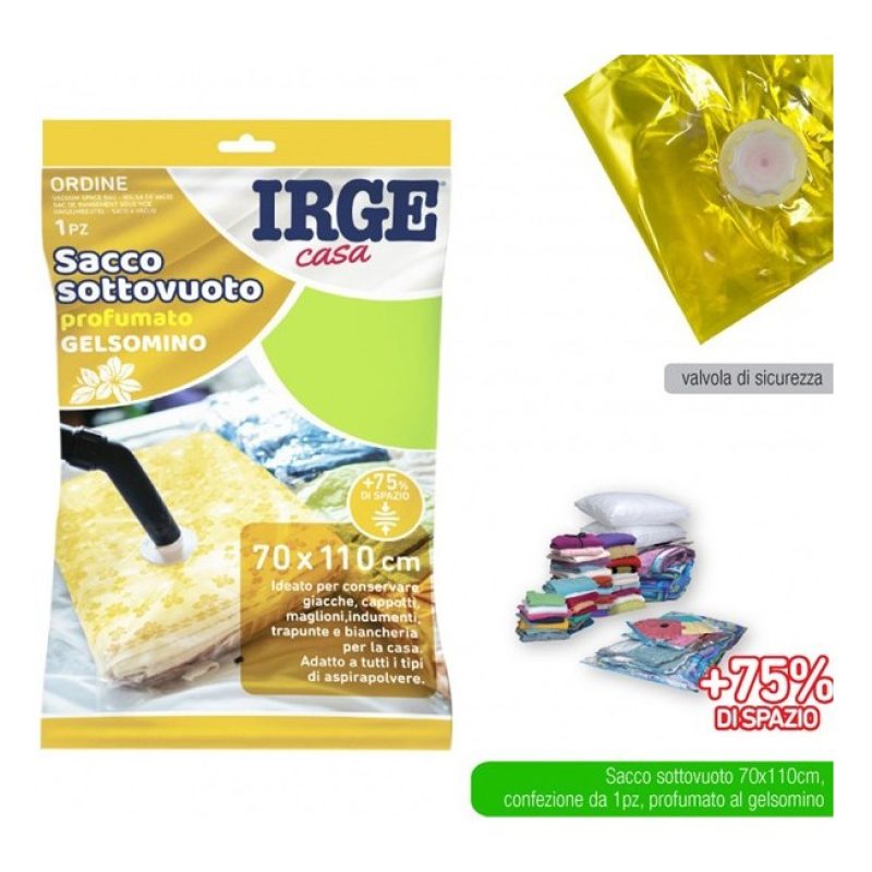 IRGE 6 sacchetti buste salvaspazio armadio sottovuoto 70x110 vestit...